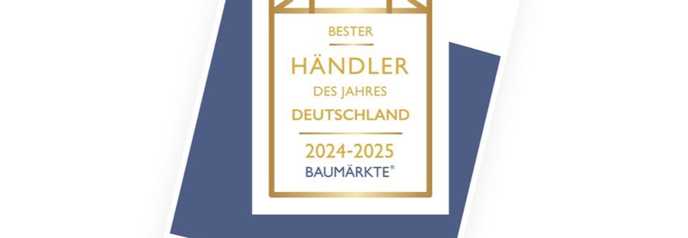 Auszeichnung "Bester Händler des Jahres Deutschland 2024-2025 Baumärkte"